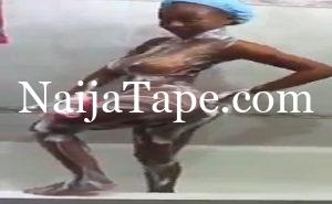 Ghana Lady Recording Herself When Bathing
